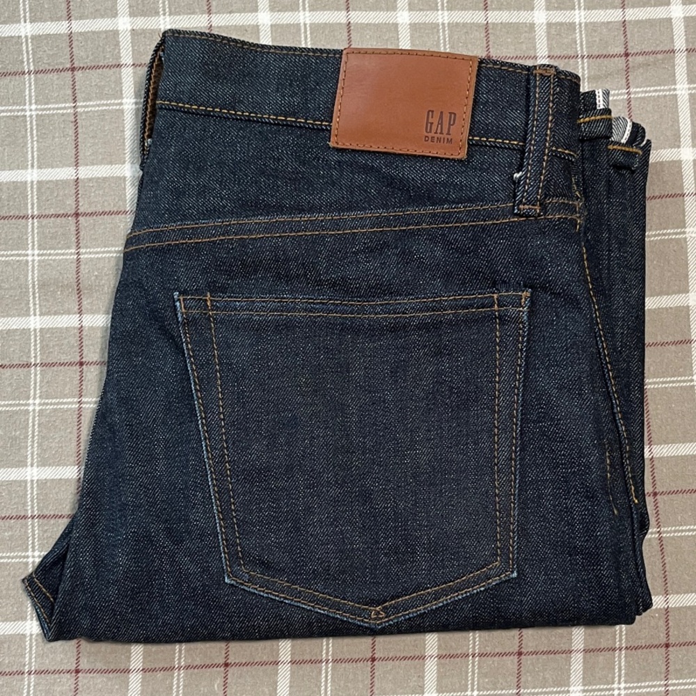 GAP Men's Dark Blue Selvedge Skinny Jeans 32x32